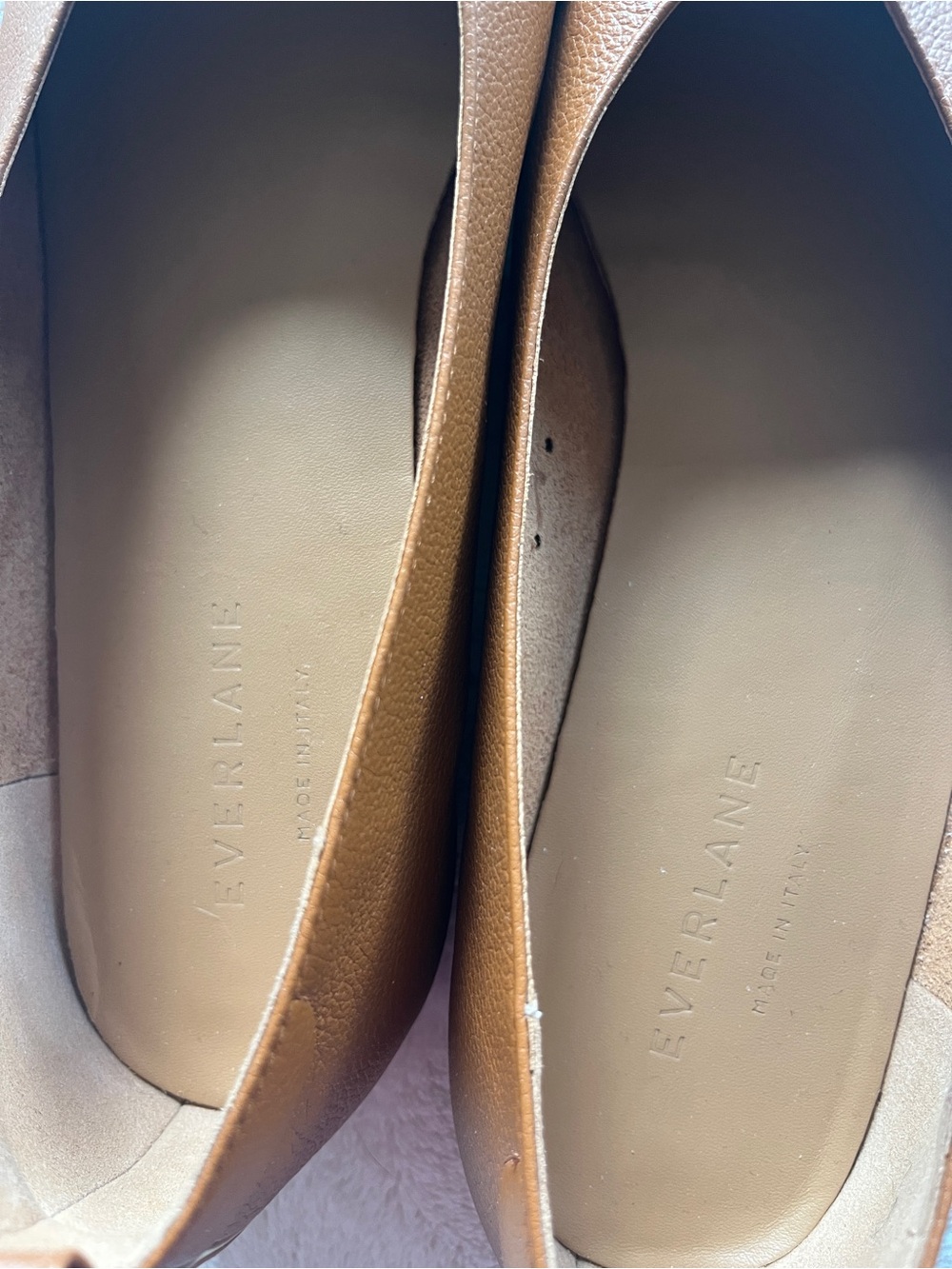 Everlane The Day Glove Brown Slip-On Leather Ballet Flats, 9.5 - Picture 3 of 5